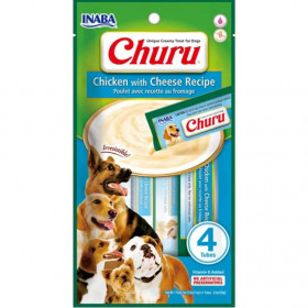 Кремообразно лакомство за капризни кучета Churu Dog Treats Chicken with Cheese Recipe мус от пилешко месо и сирене